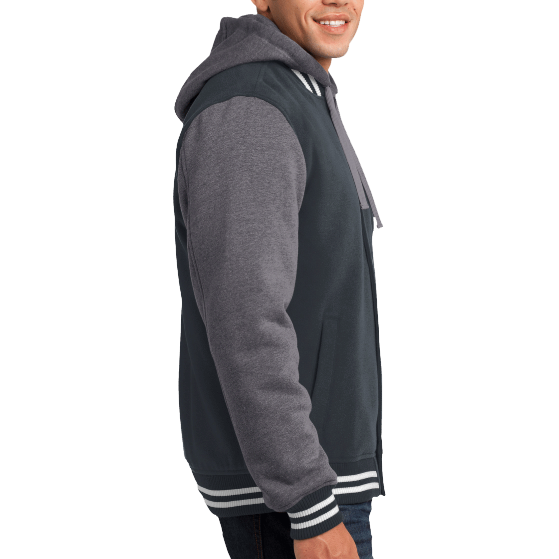 sport tek insulated letterman jacket